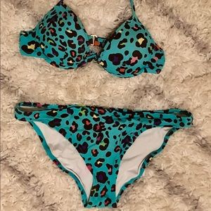 Victoria Secret Neon leopard print bikini